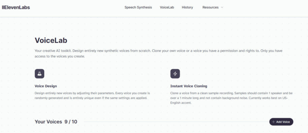 elevenlabs voicelab