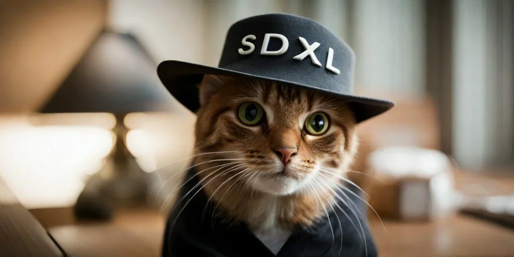 cat in designer clothes, Stable Diffusion